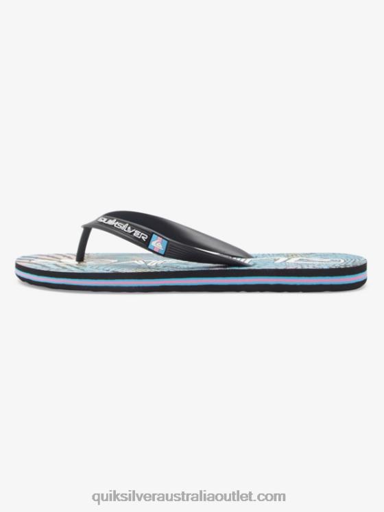 Quiksilver Men Molokai Art Flip-Flops H2N4B514 black/pink/blue