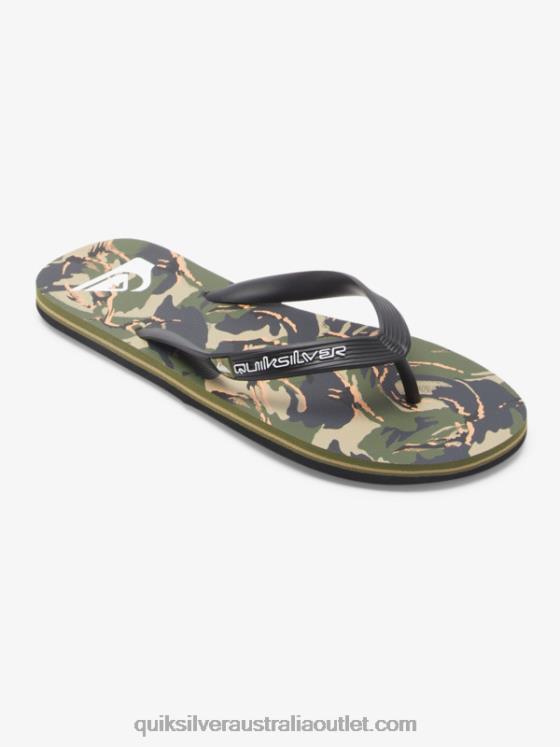 Quiksilver Men Molokai Art Flip-Flops H2N4B516 black/green