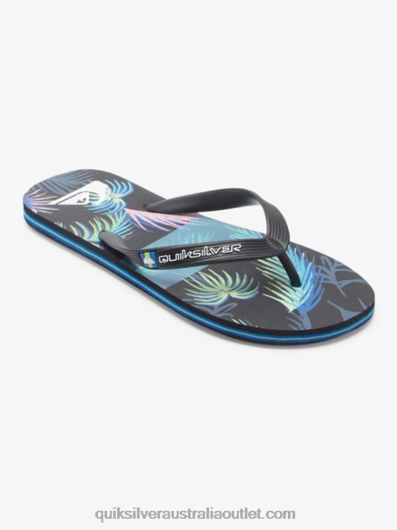Quiksilver Men Molokai Art Flip-Flops H2N4B517 black/blue