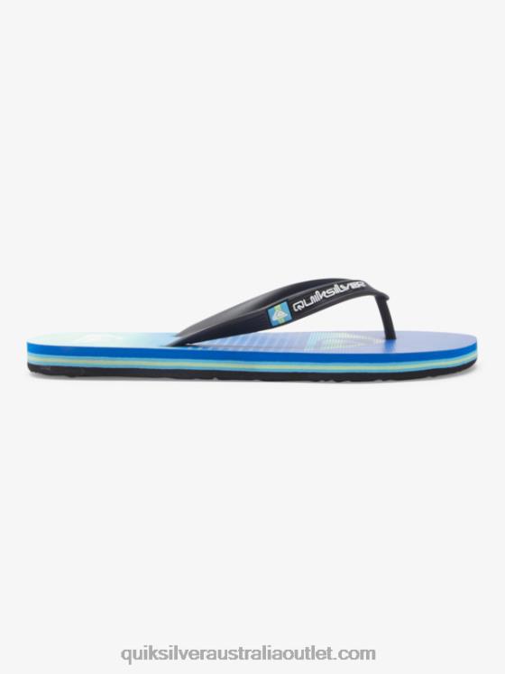Quiksilver Men Molokai Art Flip-Flops H2N4B518 black/green/blue