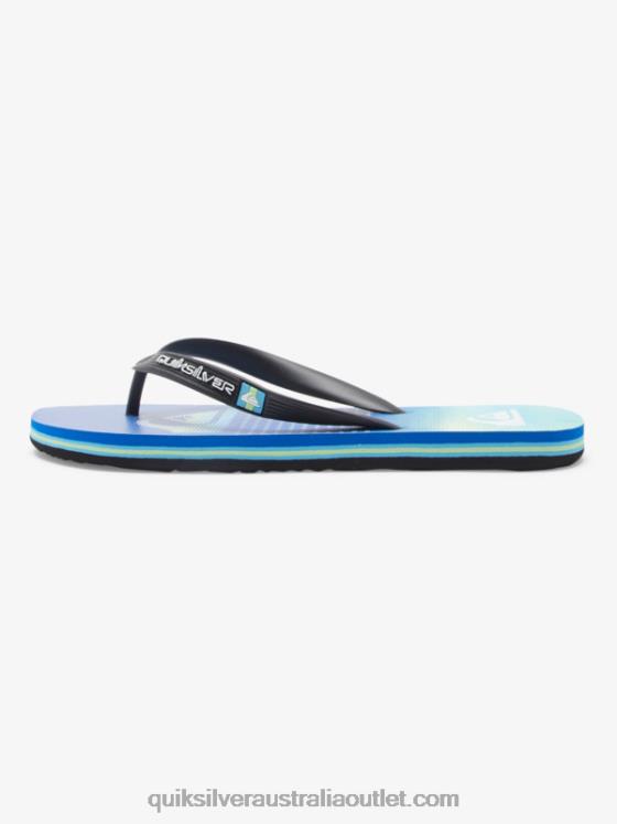 Quiksilver Men Molokai Art Flip-Flops H2N4B518 black/green/blue
