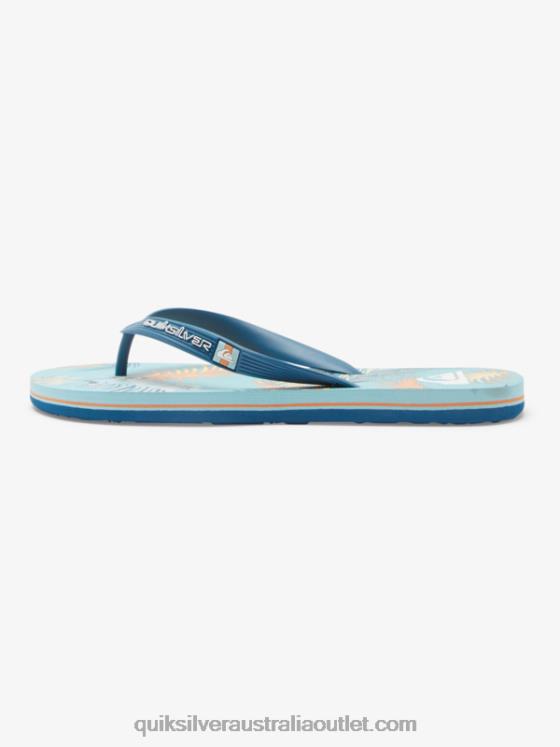 Quiksilver Men Molokai Art Flip-Flops H2N4B519 blue/black/yellow