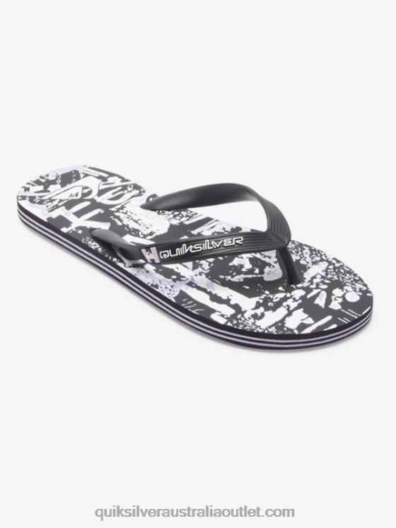 Quiksilver Men Molokai Art Flip-Flops H2N4B520 black