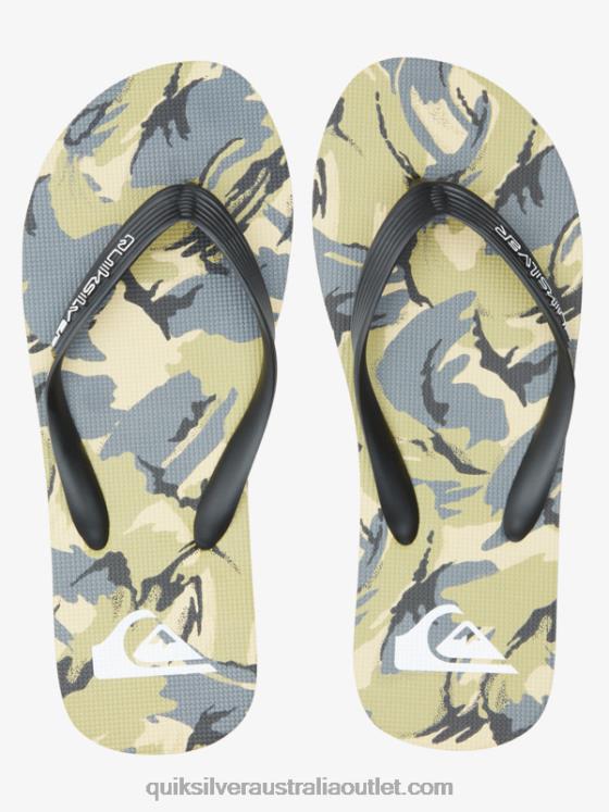 Quiksilver Men Molokai Art Flip-Flops H2N4B522 black/grey/brown