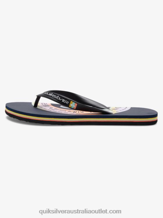 Quiksilver Men Molokai Art Flip-Flops H2N4B523 blue/orange