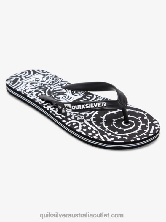 Quiksilver Men Molokai Art Flip-Flops H2N4B525 black/white