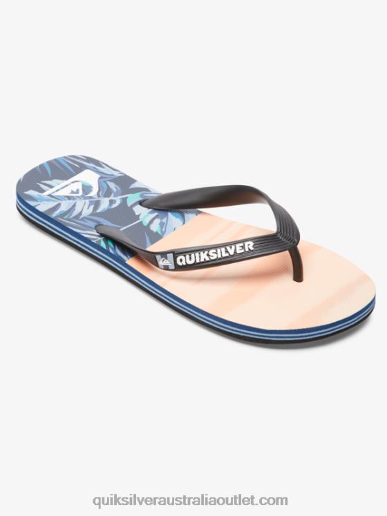 Quiksilver Men Molokai Five-O Flip-Flops H2N4B1857 black/orange/green
