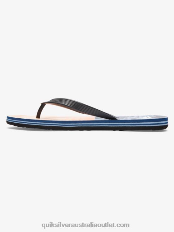 Quiksilver Men Molokai Five-O Flip-Flops H2N4B1857 black/orange/green