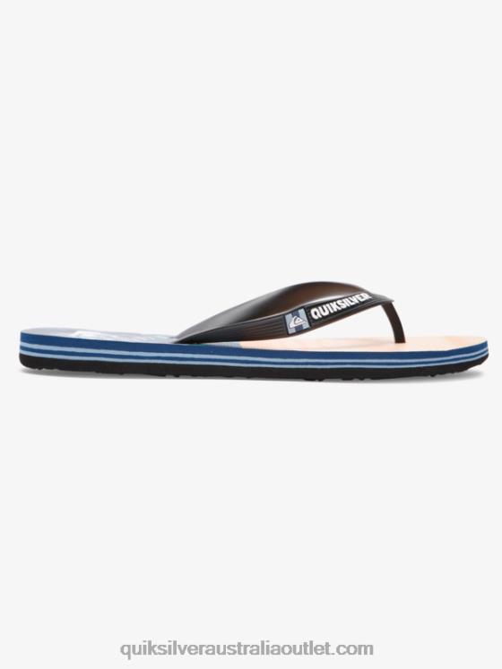 Quiksilver Men Molokai Five-O Flip-Flops H2N4B1857 black/orange/green