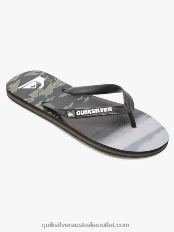 Quiksilver Men Molokai Five-O Flip-Flops H2N4B1858 black/green