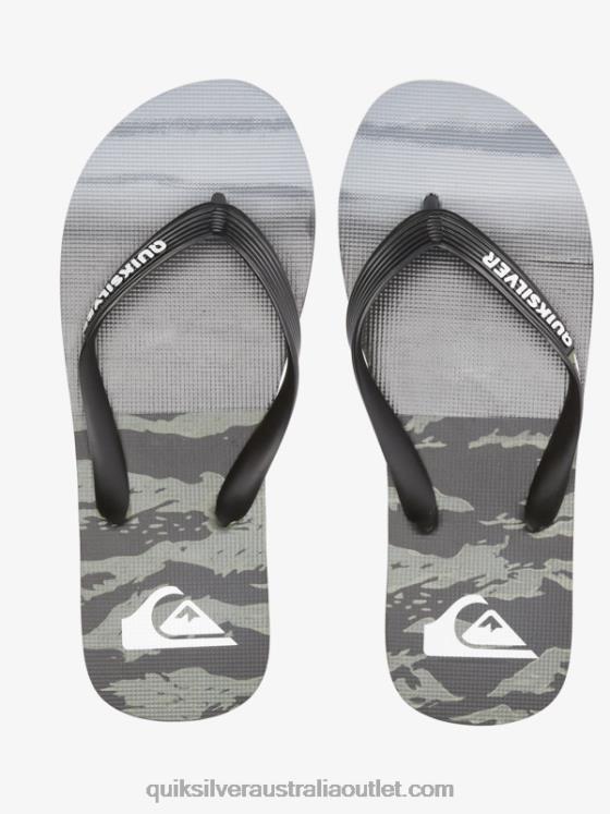 Quiksilver Men Molokai Five-O Flip-Flops H2N4B1858 black/green