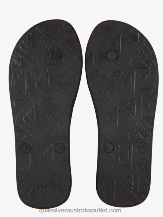 Quiksilver Men Molokai Five-O Flip-Flops H2N4B1858 black/green