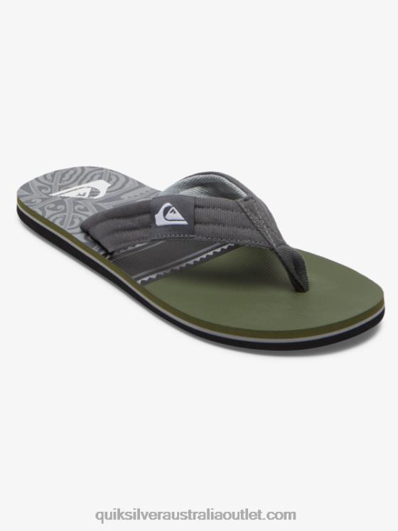 Quiksilver Men Molokai Layback Sandals H2N4B499 black/green/grey