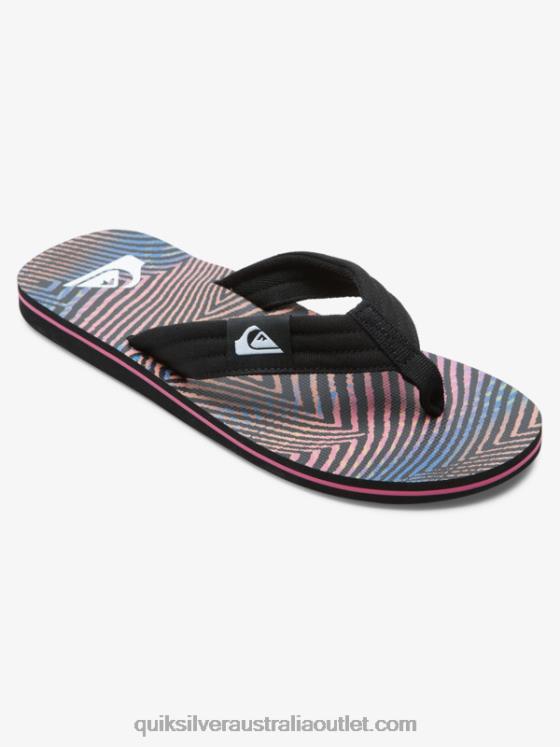 Quiksilver Men Molokai Layback Sandals H2N4B502 black/orange/grey