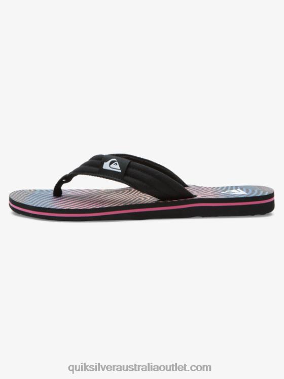Quiksilver Men Molokai Layback Sandals H2N4B502 black/orange/grey