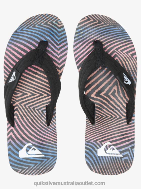 Quiksilver Men Molokai Layback Sandals H2N4B502 black/orange/grey