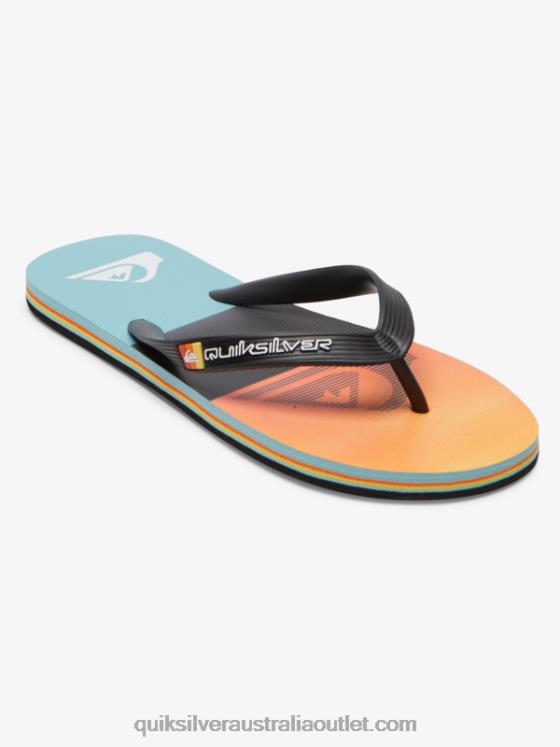 Quiksilver Men Molokai Panel Flip-Flops H2N4B568 black/orange