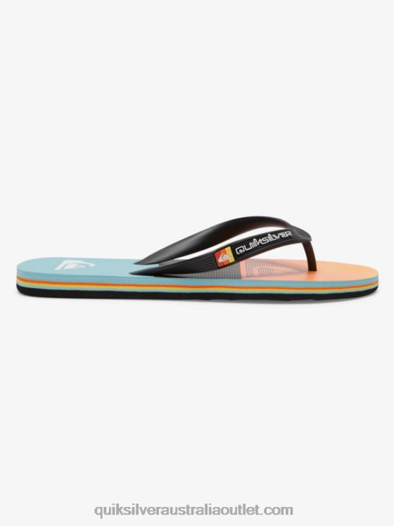 Quiksilver Men Molokai Panel Flip-Flops H2N4B568 black/orange
