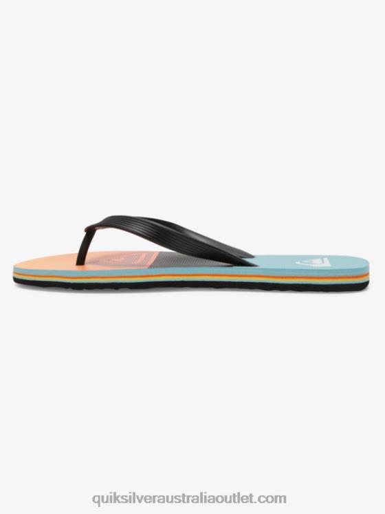 Quiksilver Men Molokai Panel Flip-Flops H2N4B568 black/orange