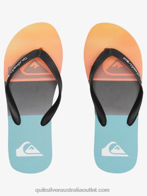Quiksilver Men Molokai Panel Flip-Flops H2N4B568 black/orange