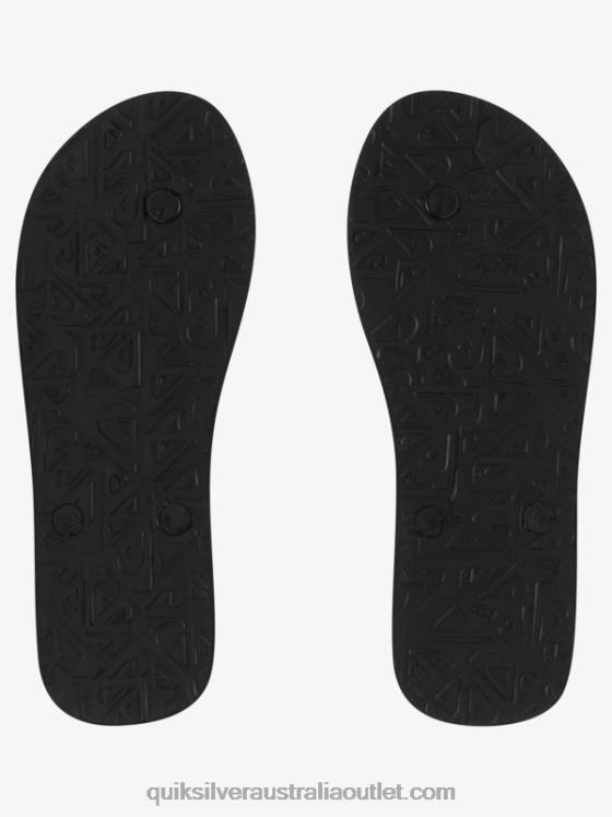 Quiksilver Men Molokai Panel Flip-Flops H2N4B568 black/orange