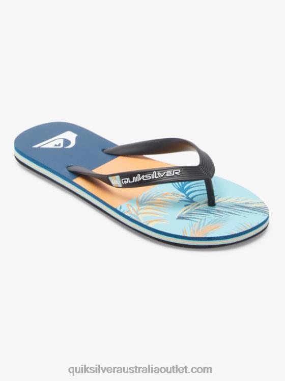 Quiksilver Men Molokai Panel Flip-Flops H2N4B569 blue/black/yellow