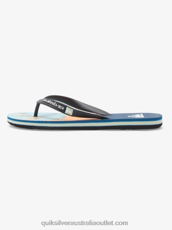 Quiksilver Men Molokai Panel Flip-Flops H2N4B569 blue/black/yellow