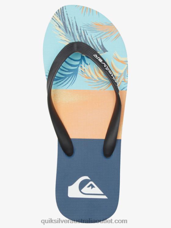 Quiksilver Men Molokai Panel Flip-Flops H2N4B569 blue/black/yellow