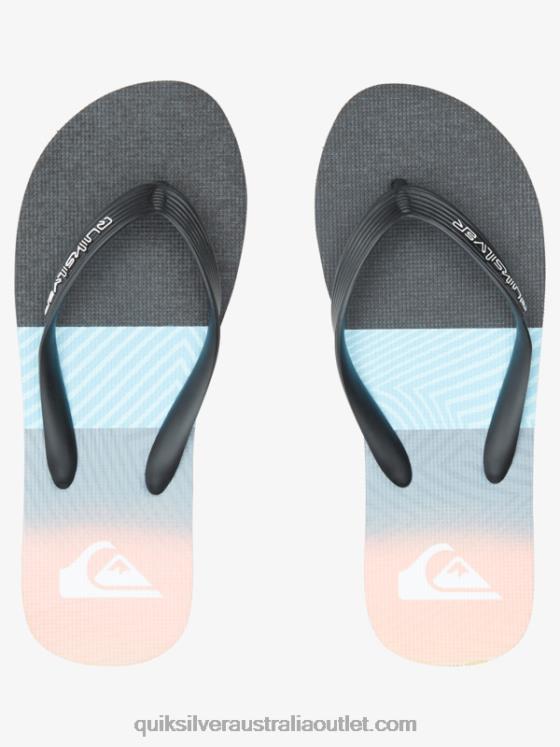 Quiksilver Men Molokai Panel Flip-Flops H2N4B571 blue/orange