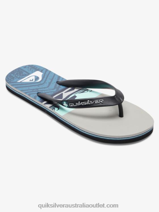 Quiksilver Men Molokai Panel Flip-Flops H2N4B572 grey/black/blue