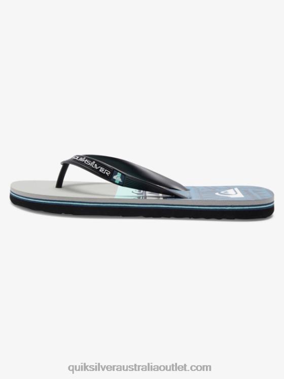 Quiksilver Men Molokai Panel Flip-Flops H2N4B572 grey/black/blue