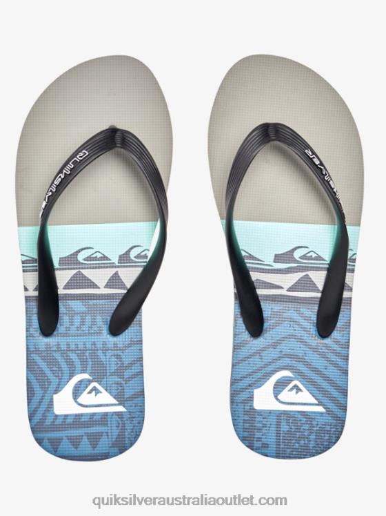 Quiksilver Men Molokai Panel Flip-Flops H2N4B572 grey/black/blue