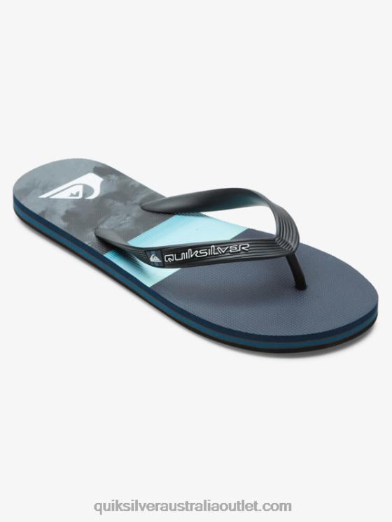 Quiksilver Men Molokai Panel Flip-Flops H2N4B573 blue/grey