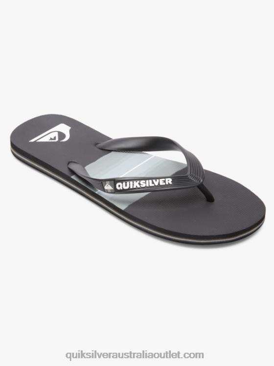 Quiksilver Men Molokai Resin Tint Flip-Flops H2N4B1788 black/grey