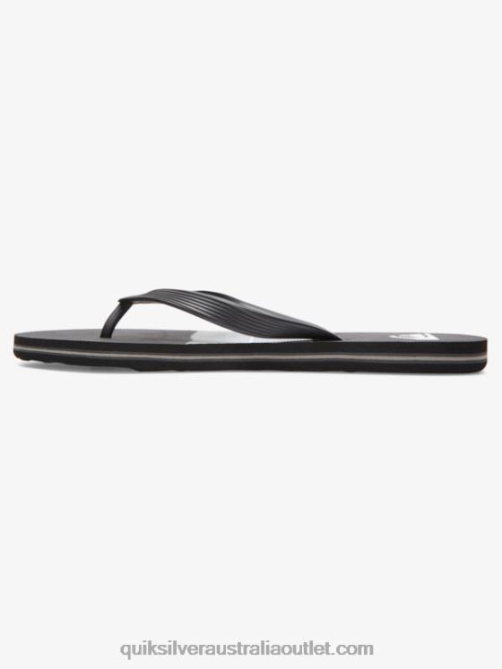 Quiksilver Men Molokai Resin Tint Flip-Flops H2N4B1788 black/grey