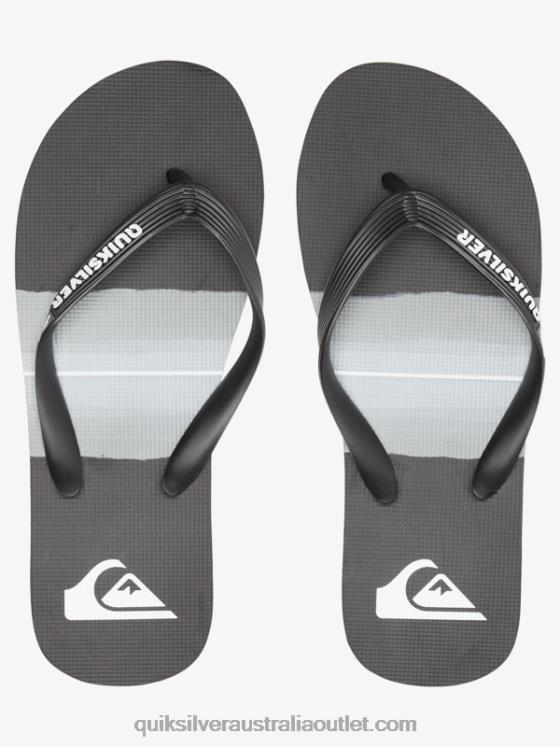 Quiksilver Men Molokai Resin Tint Flip-Flops H2N4B1788 black/grey
