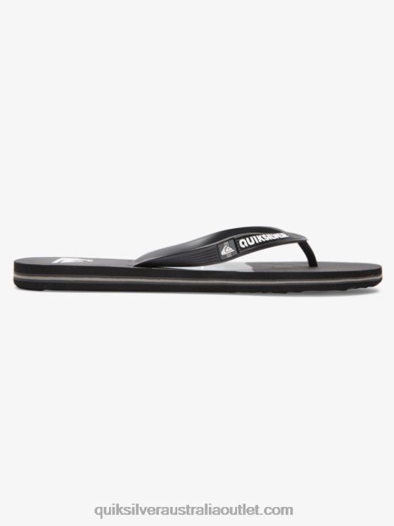 Quiksilver Men Molokai Resin Tint Flip-Flops H2N4B1788 black/grey