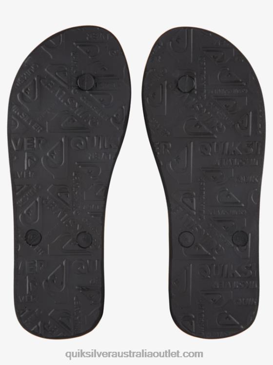 Quiksilver Men Molokai Resin Tint Flip-Flops H2N4B1788 black/grey