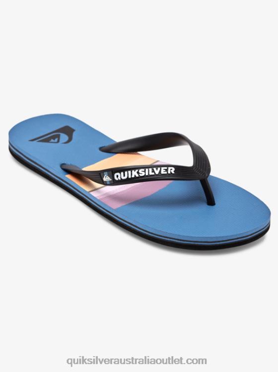 Quiksilver Men Molokai Resin Tint Flip-Flops H2N4B1789 black/blue/grey