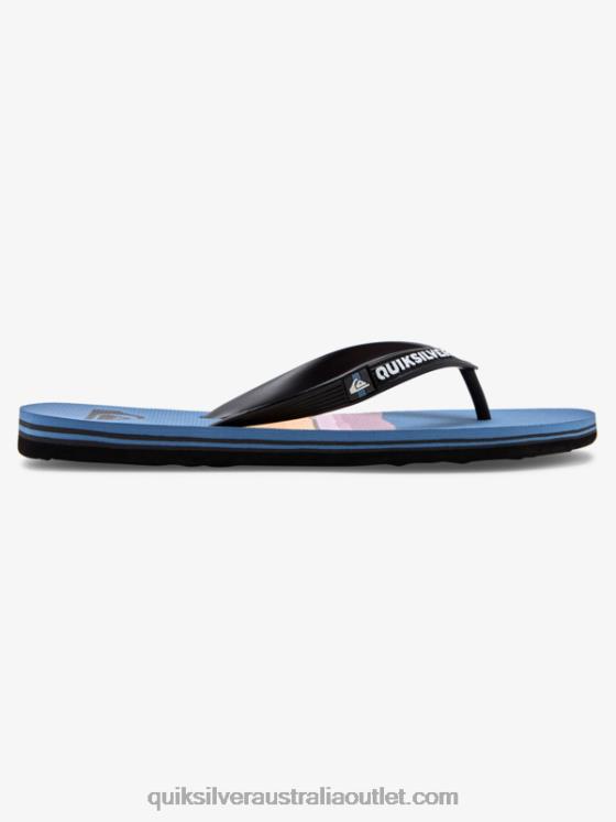 Quiksilver Men Molokai Resin Tint Flip-Flops H2N4B1789 black/blue/grey
