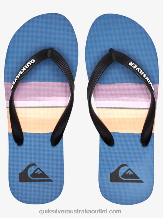 Quiksilver Men Molokai Resin Tint Flip-Flops H2N4B1789 black/blue/grey