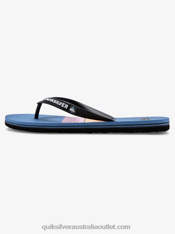 Quiksilver Men Molokai Resin Tint Flip-Flops H2N4B1789 black/blue/grey