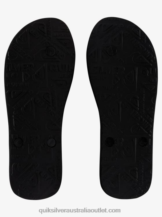 Quiksilver Men Molokai Resin Tint Flip-Flops H2N4B1789 black/blue/grey