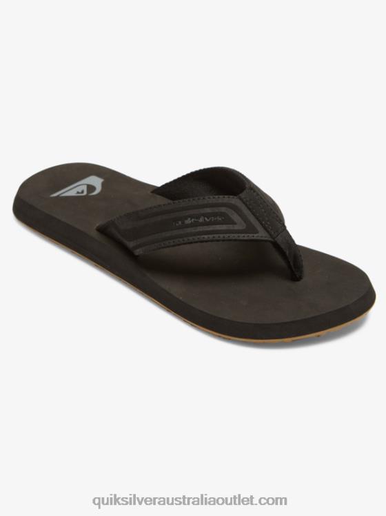 Quiksilver Men Monkey Wrench Core Slide Sandals H2N4B971 black