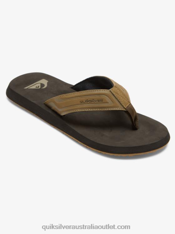 Quiksilver Men Monkey Wrench Core Slide Sandals H2N4B973 tan 1