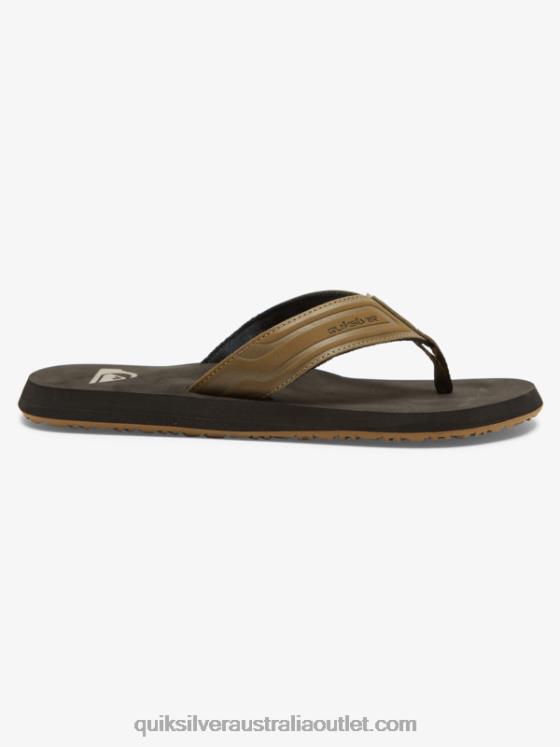 Quiksilver Men Monkey Wrench Core Slide Sandals H2N4B973 tan 1