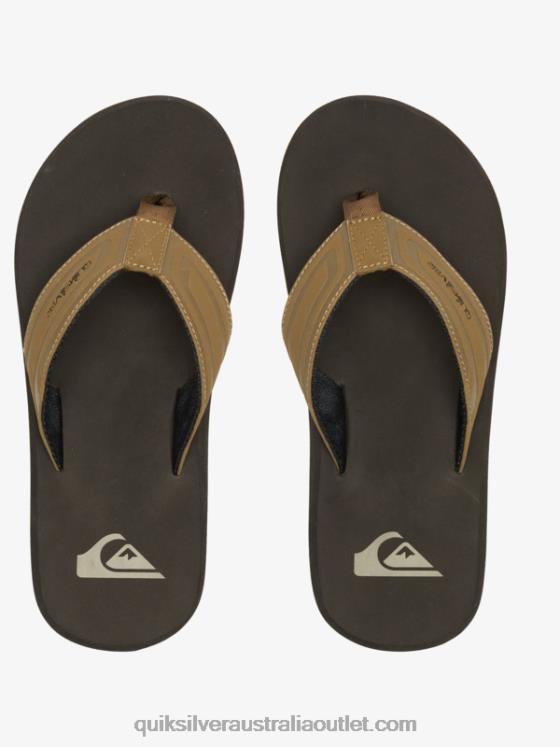 Quiksilver Men Monkey Wrench Core Slide Sandals H2N4B973 tan 1
