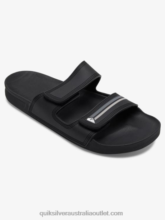 Quiksilver Men Rivi Double Adjust Sandals H2N4B1076 black/grey