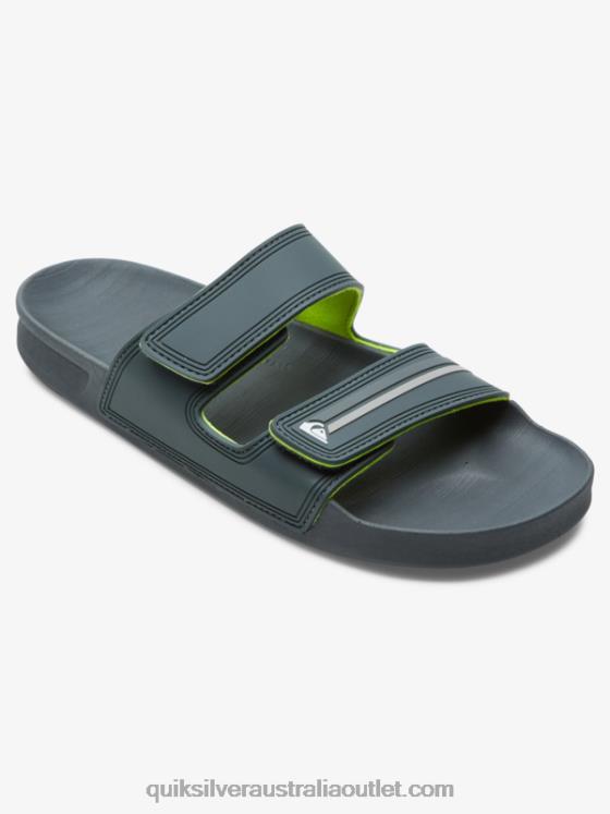 Quiksilver Men Rivi Double Adjust Sandals H2N4B1078 grey/black/green