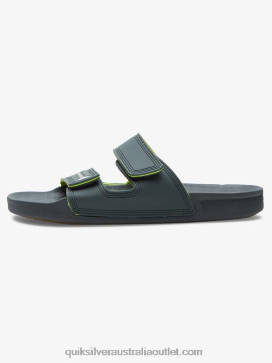 Quiksilver Men Rivi Double Adjust Sandals H2N4B1078 grey/black/green